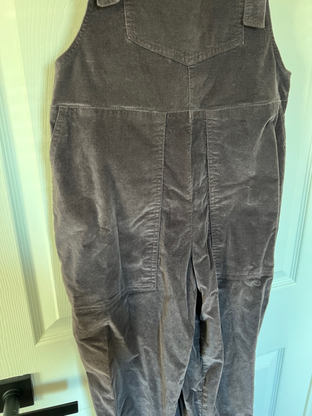 Aerie Velour Overalls in Deep Brown/Plum - Casual Everyday Jumpsuit - Picture 3 of 6